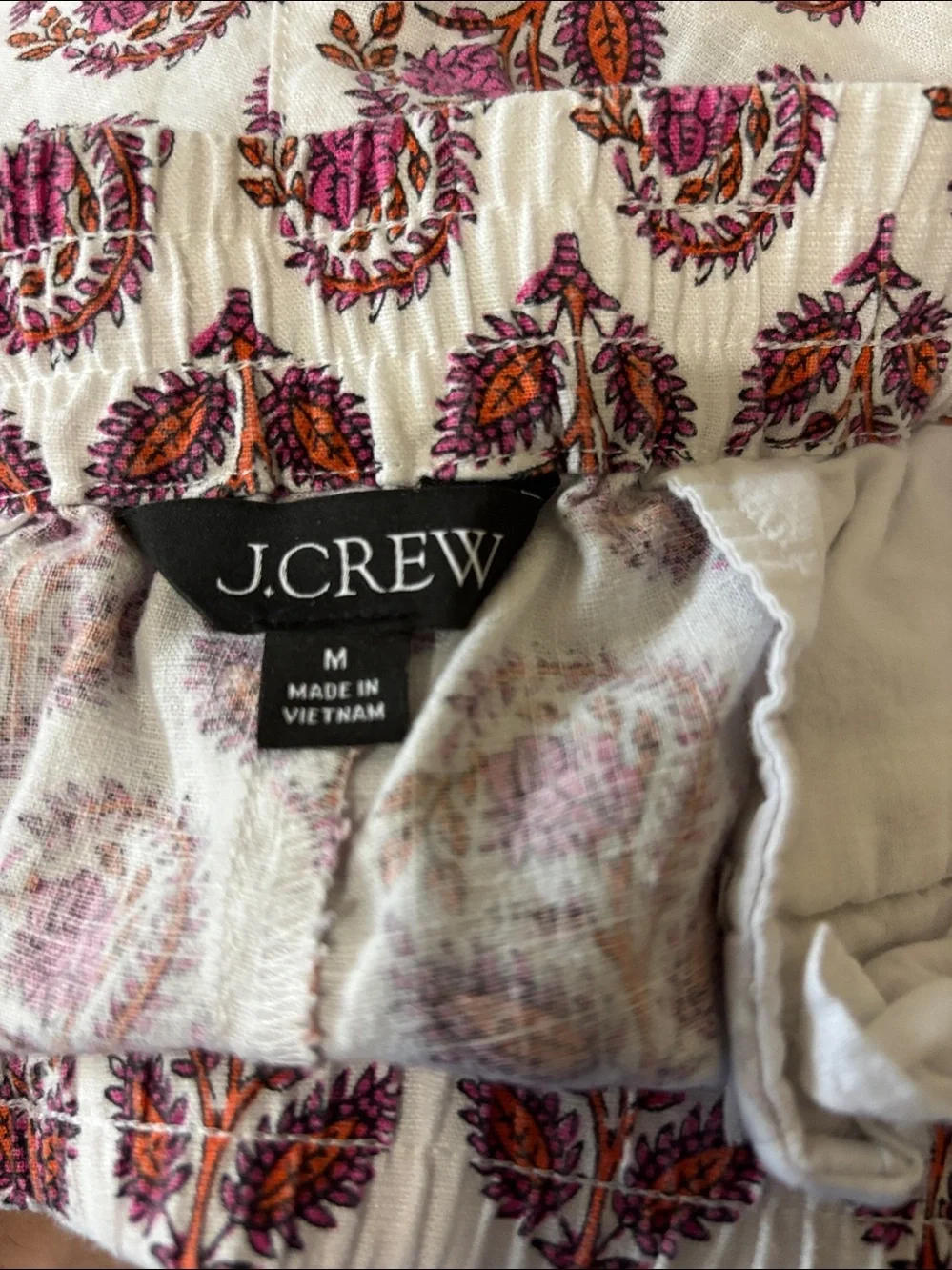 J. Crew Pink Floral Drawstring Athletic Shorts